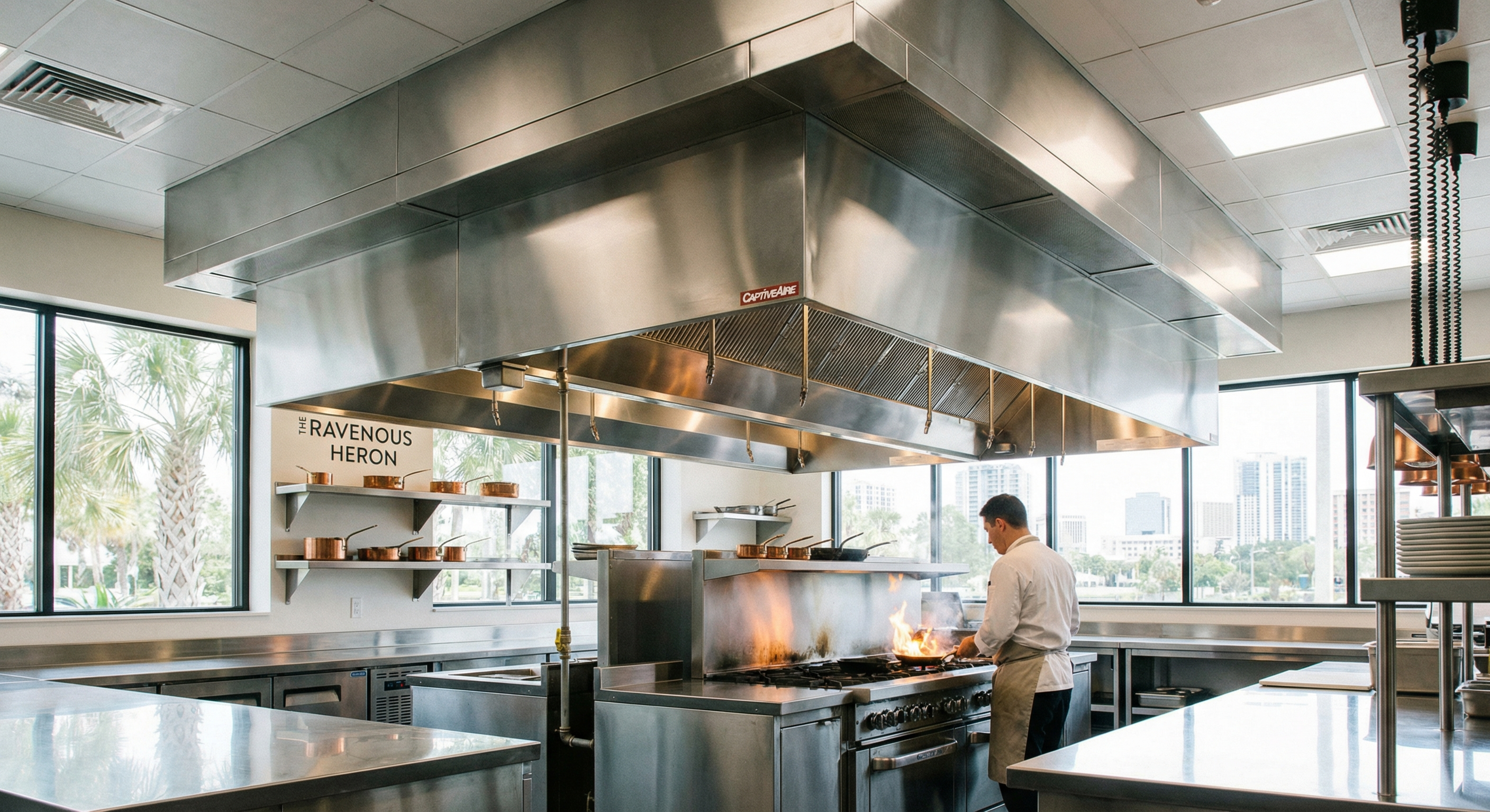 Professional exhaust hood cleaning in Tampa commercial kitchen